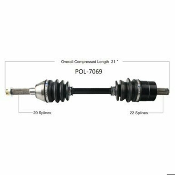 Wide Open OE Replacement CV Axle for POL FRONT L/R SPORTSMAN 450/500/700/800 06 POL-7069